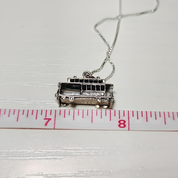 Vintage BEAU Sterling San Francisco Cable Car NECKLACE 22" - Picture 8 of 12